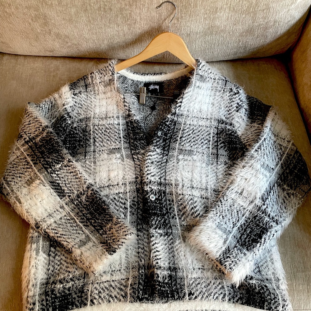 NEW Stussy Gray Harry Cardigan - Never Worn